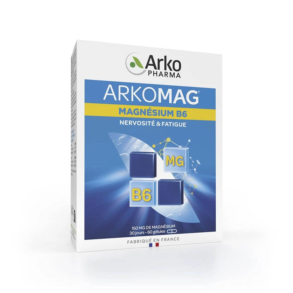 Arkopharma Arkomag Magneziu B6 Nervozitate și oboseală 60 capsule