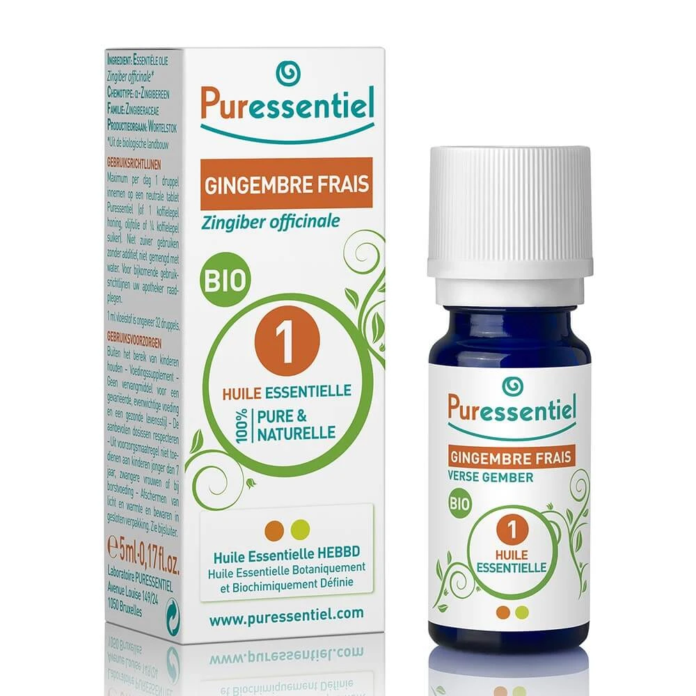 Puressentiel Uleiuri esențiale organice de ghimbir proaspăt 5ml