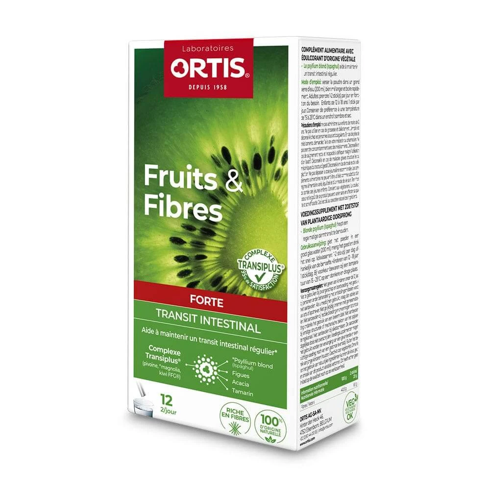 Ortis Fruits & Fibres Forte Complexe Transiplus® 12 sticks-uri