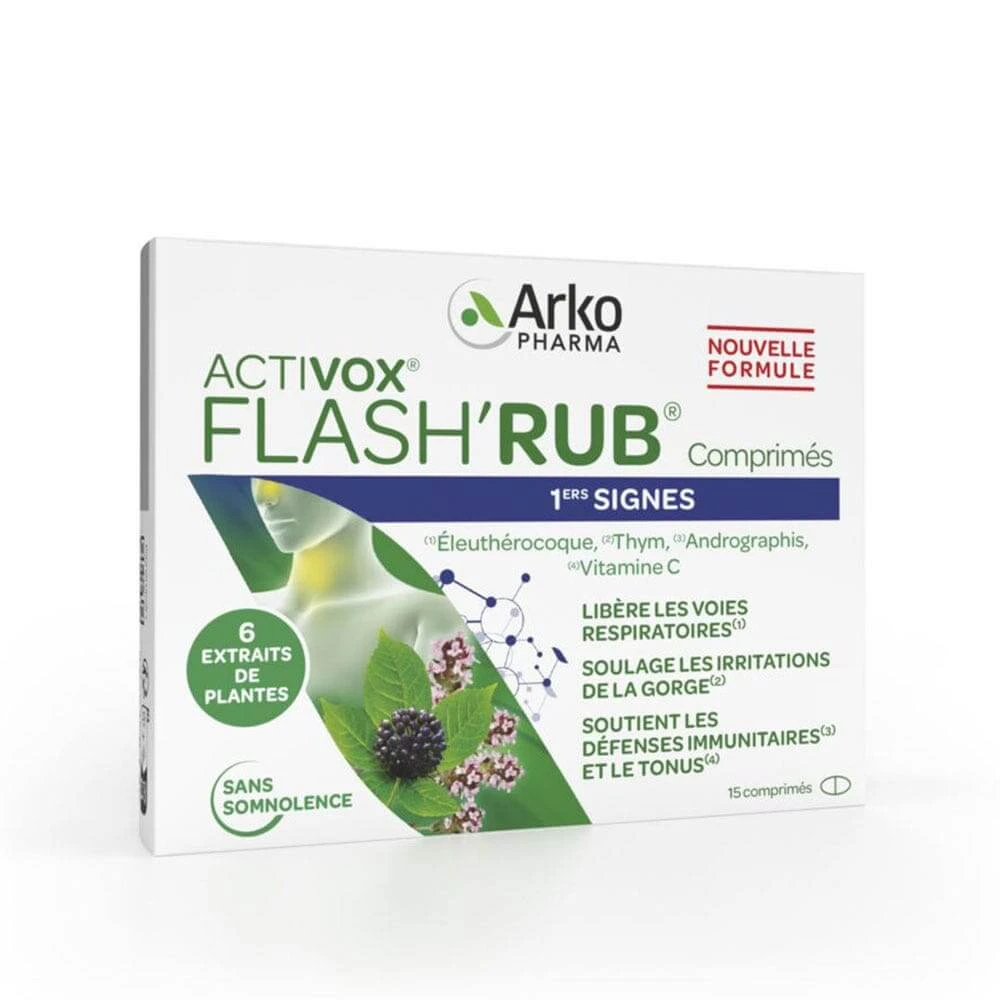 Arkopharma Flash'Rub Vitamine C pentru nas și gât, Pelargonium 15 comprimate