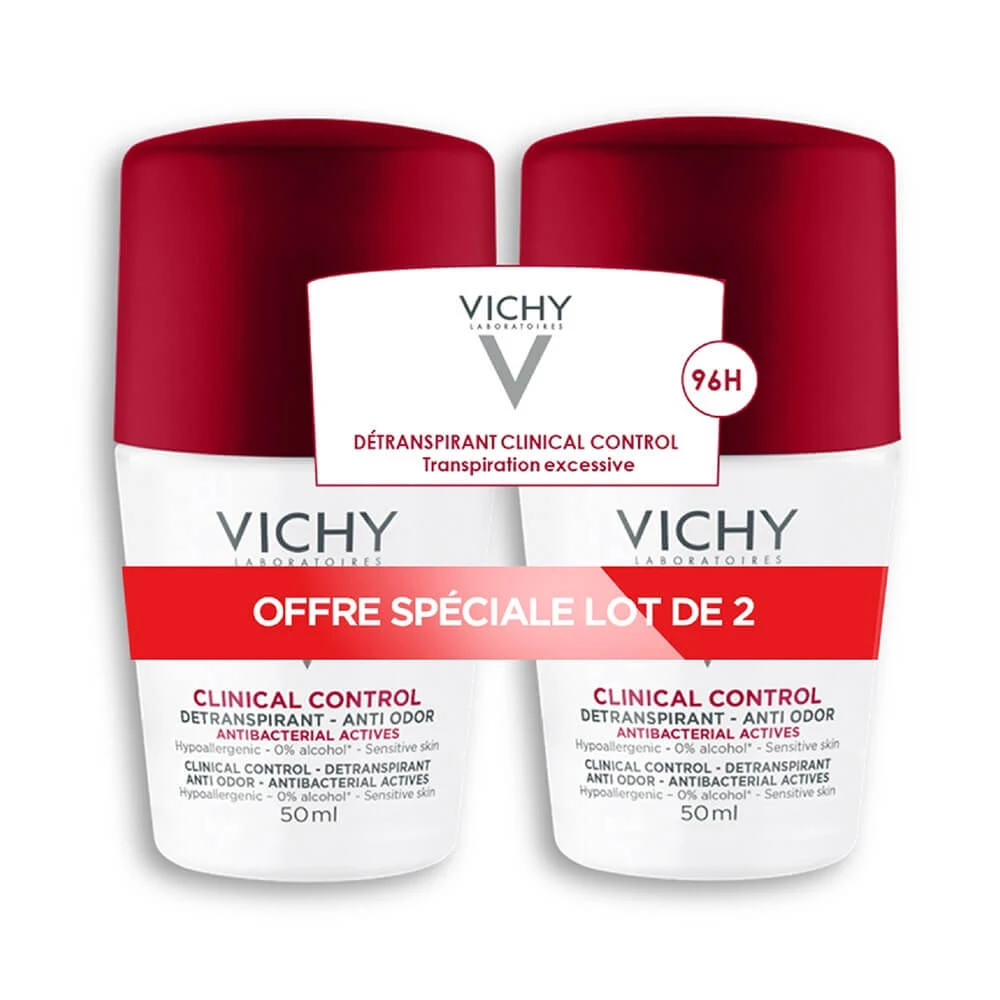 Deodorant Anti-miros şi Antiperspirant 96 ore, 2 x 50 ml, Vichy