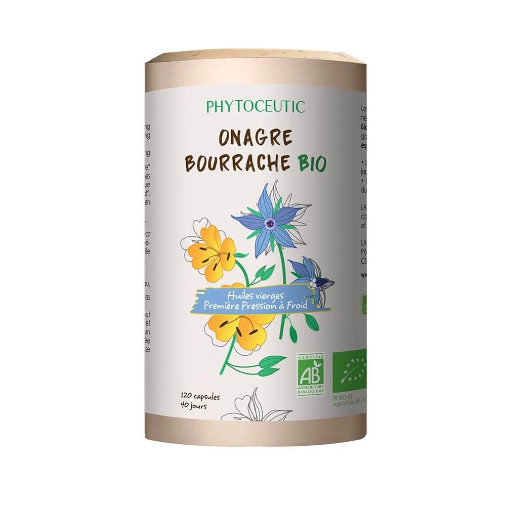 Phytoceutic Organic Evening Primrose/Borage Oil Duo 120 Capsule