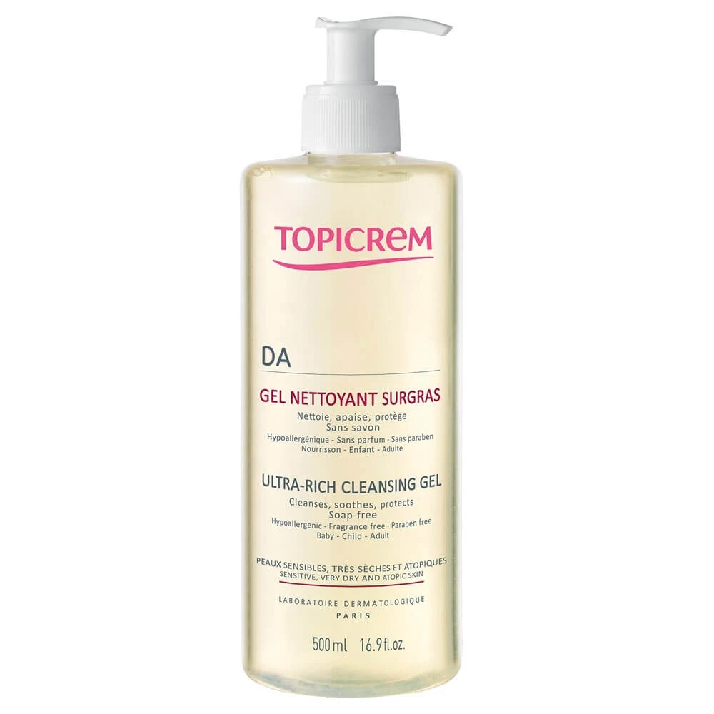 Topicrem From Atopic Skin Gel de curățare hrănitor pentru față și corp Peaux Atopiques 500ml Atopic Skin