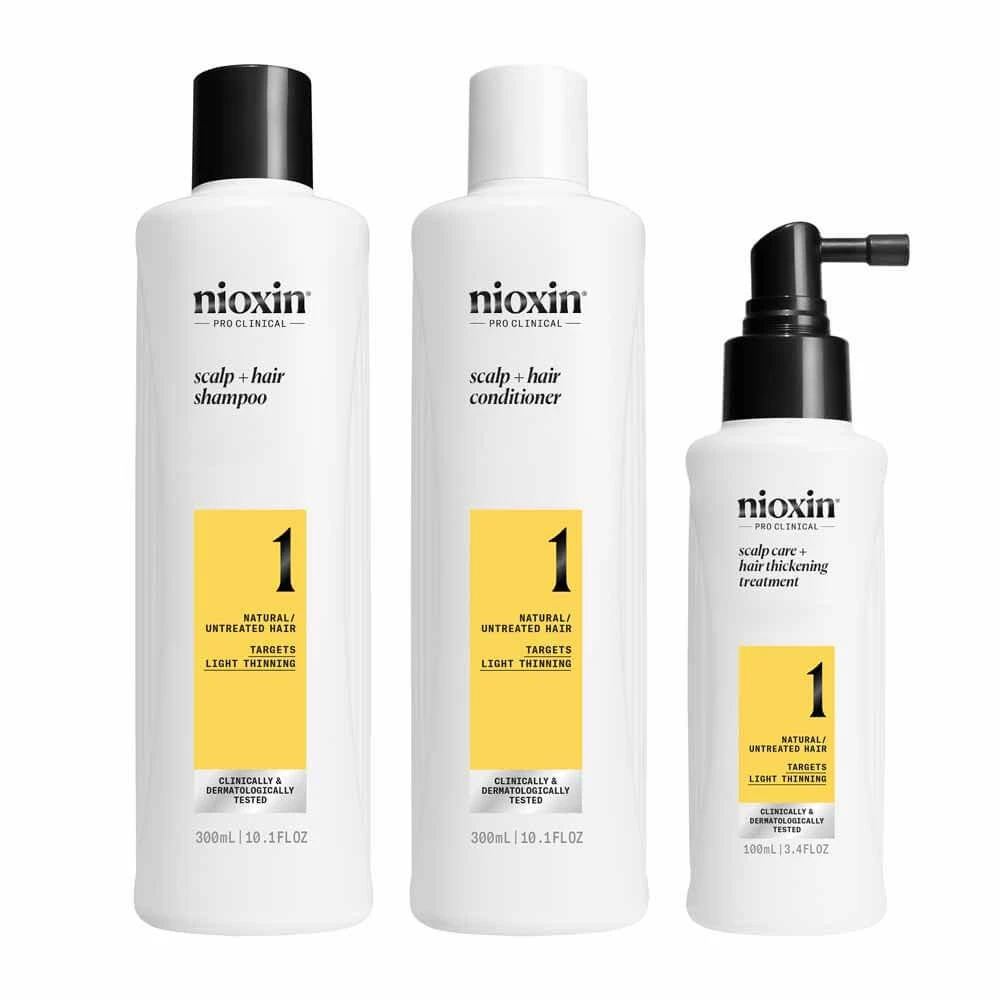 Nioxin System 1 Kit natural pentru căderea părului 700ml
