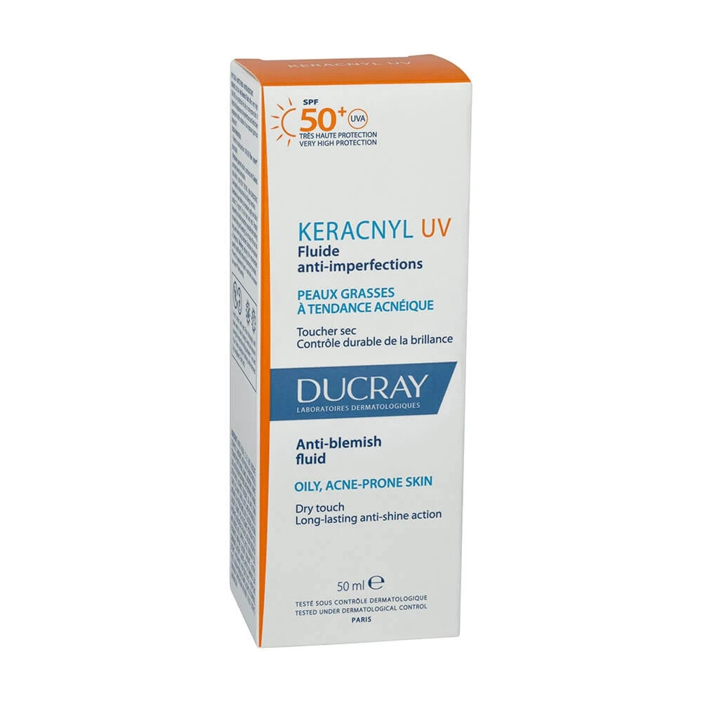 Ducray Keracnyl Anti-Imperfection Fluid SPF50+ Piele grasă și cu tendință acneică 50ml