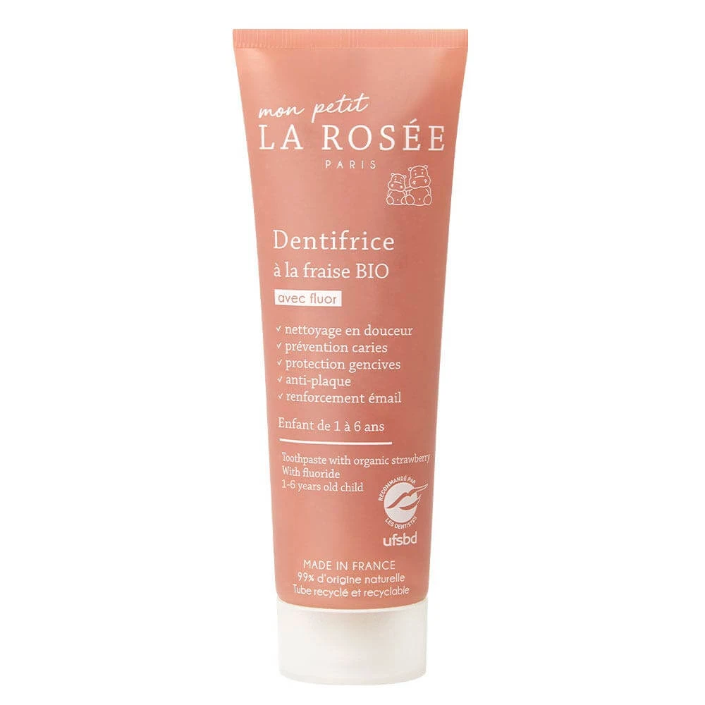 LA ROSÉE Pastă de dinți organică pentru copii cu căpșuni 50ml