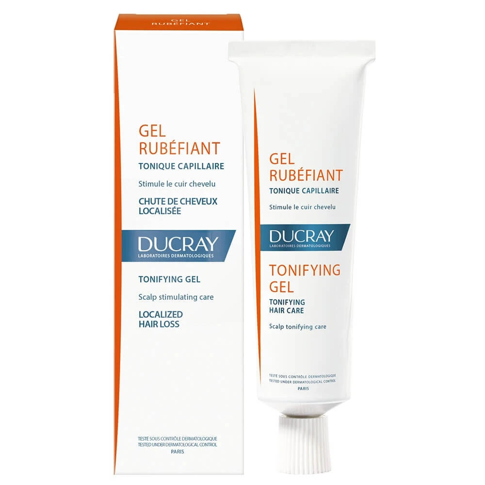 Ducray Rubefacient Gel de tonifiere a scalpului împotriva căderii localizate a părului 30ml