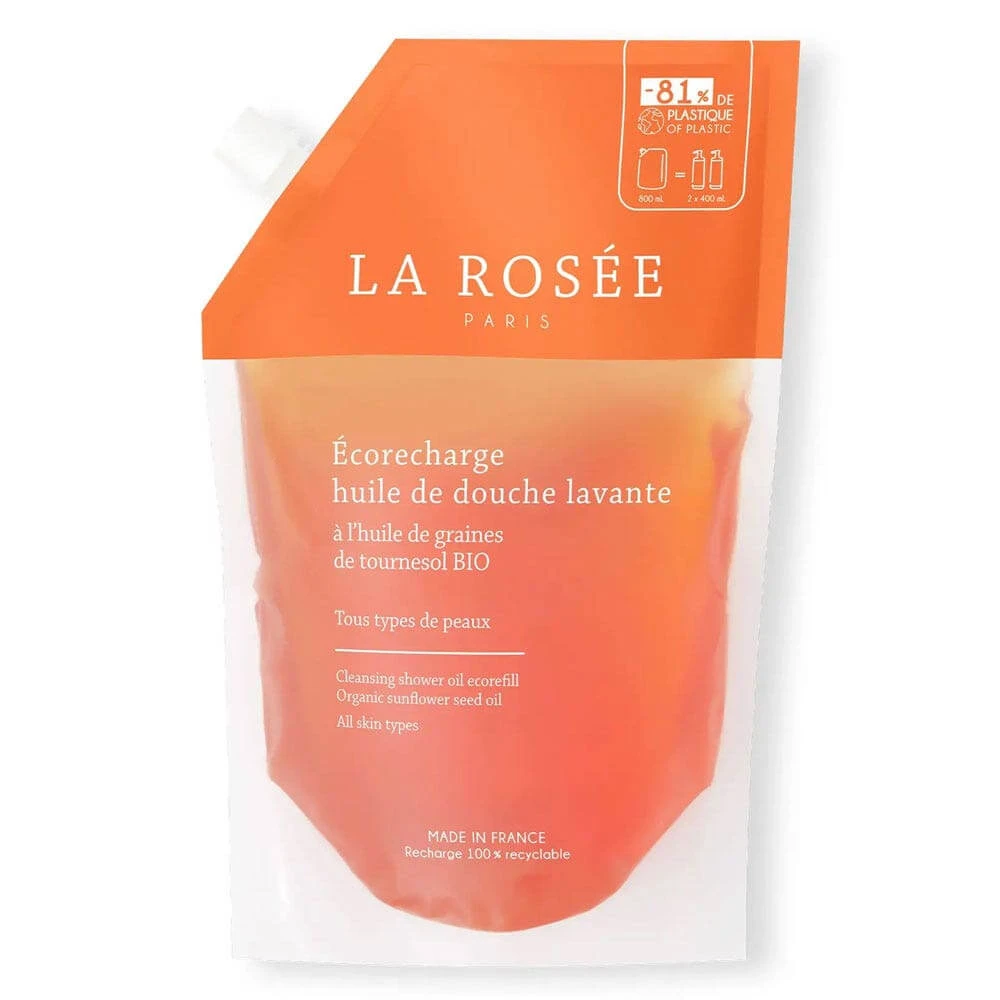 LA ROSÉE Ecoricarica Organic Sunflower Seed Oil Cleansing Shower Oil 800ml