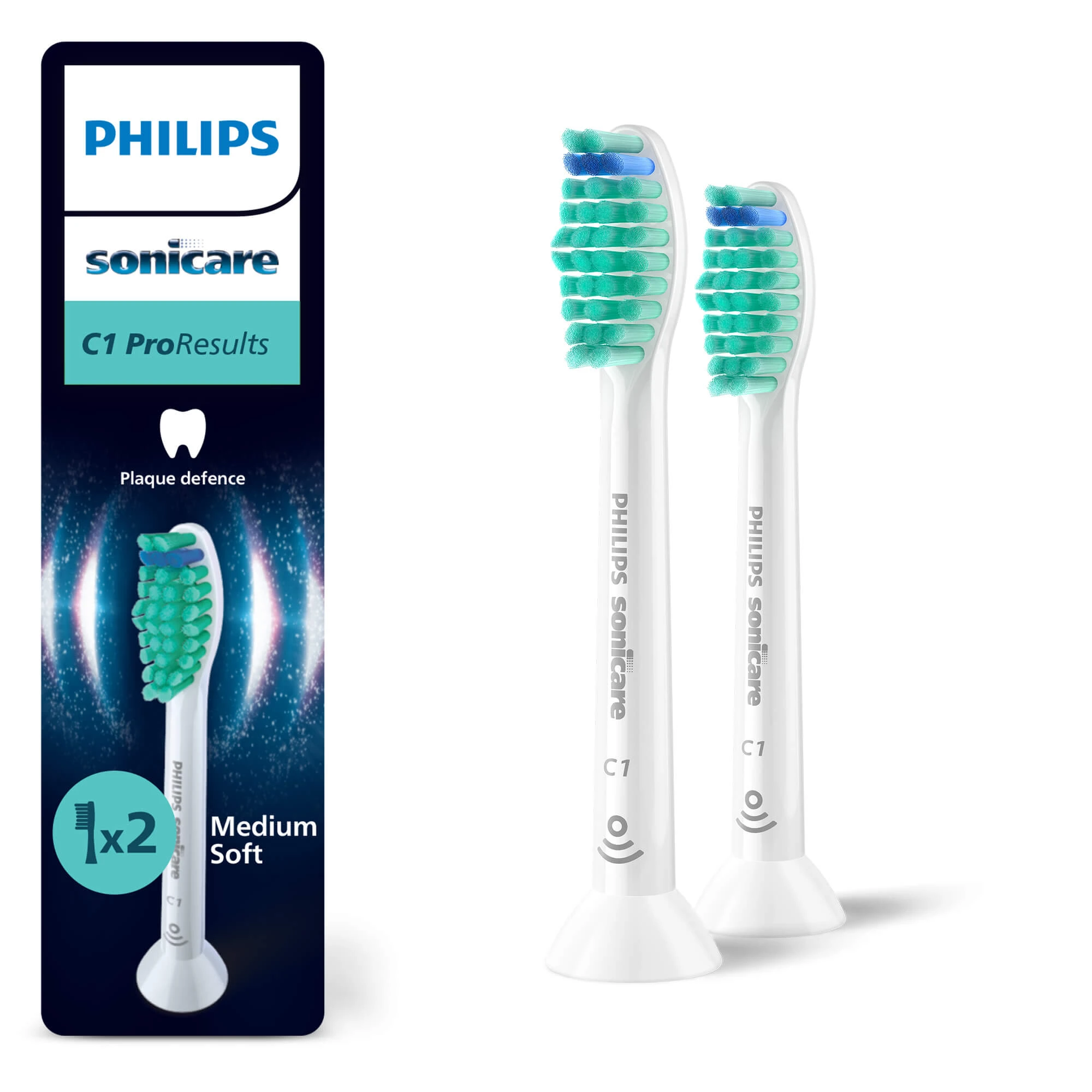 Capete de schimb pentru periuta sonica Philips Sonicare ProResults, HX6012/87, 2 bucati, Philips