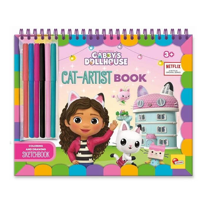 Carte cu activitati, 3 ani+, Gabby's Dollhouse, Lisciani