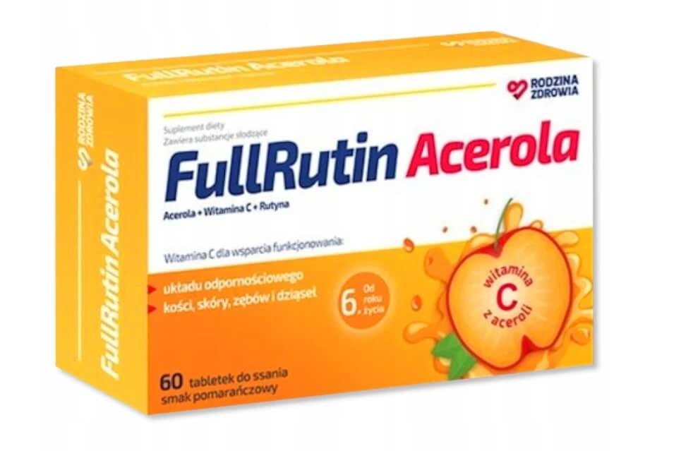 Family Health Fullrutin Acerola, aromă de portocale, 60 comprimate