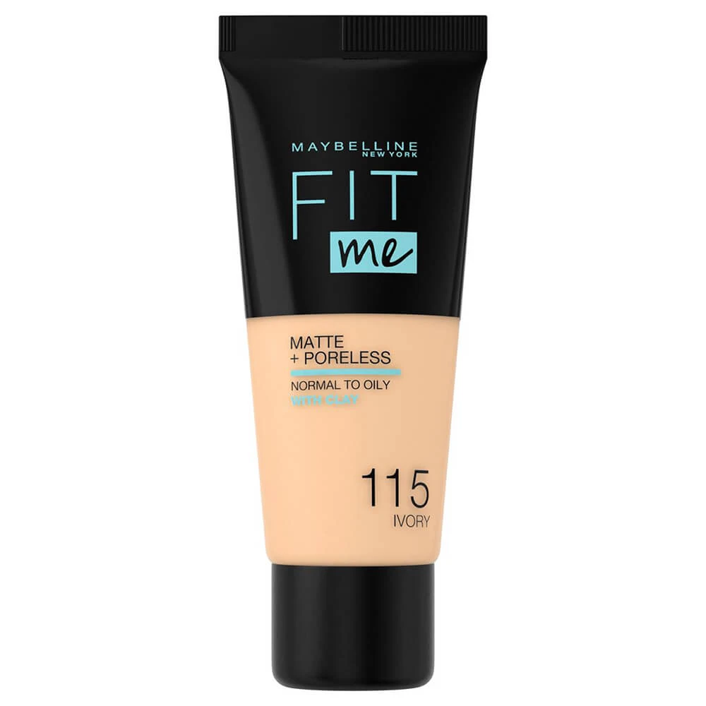 Maybelline Fit Me! Matte and Poreless, fond de ten matifiant, nr. 115, Ivory, 30 ml