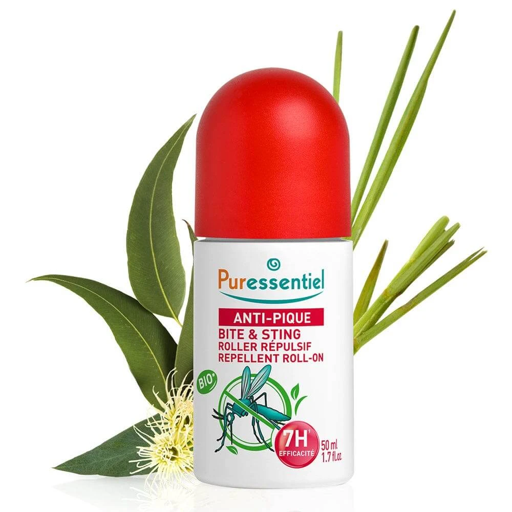 Puressentiel SOS Insect Roll-on Anti-Puncture Repellent față și corp 50ml