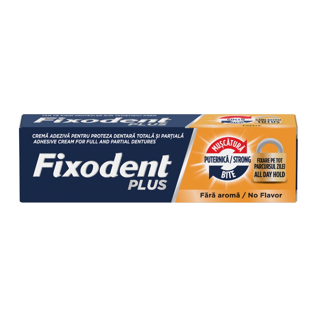 Cremă adezivă Strong Bite, 40g, Fixodent