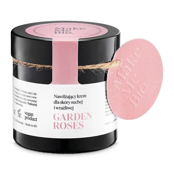 Make Me Bio Garden Roses & Vanilla, cremă cu trandafir și vanilie pentru piele uscată și sensibilă, 60 ml