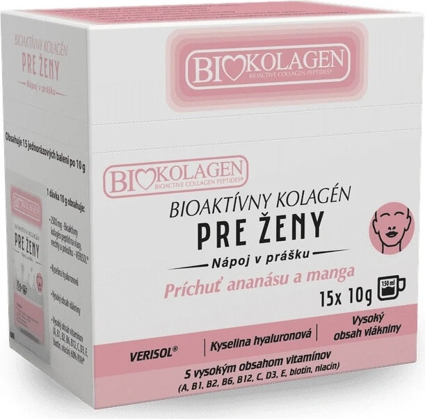 ASP BIOKOLAGEN Colagen bioactiv pentru femei 15×10 g, băutură sub formă de pudră, plicuri (150 g)