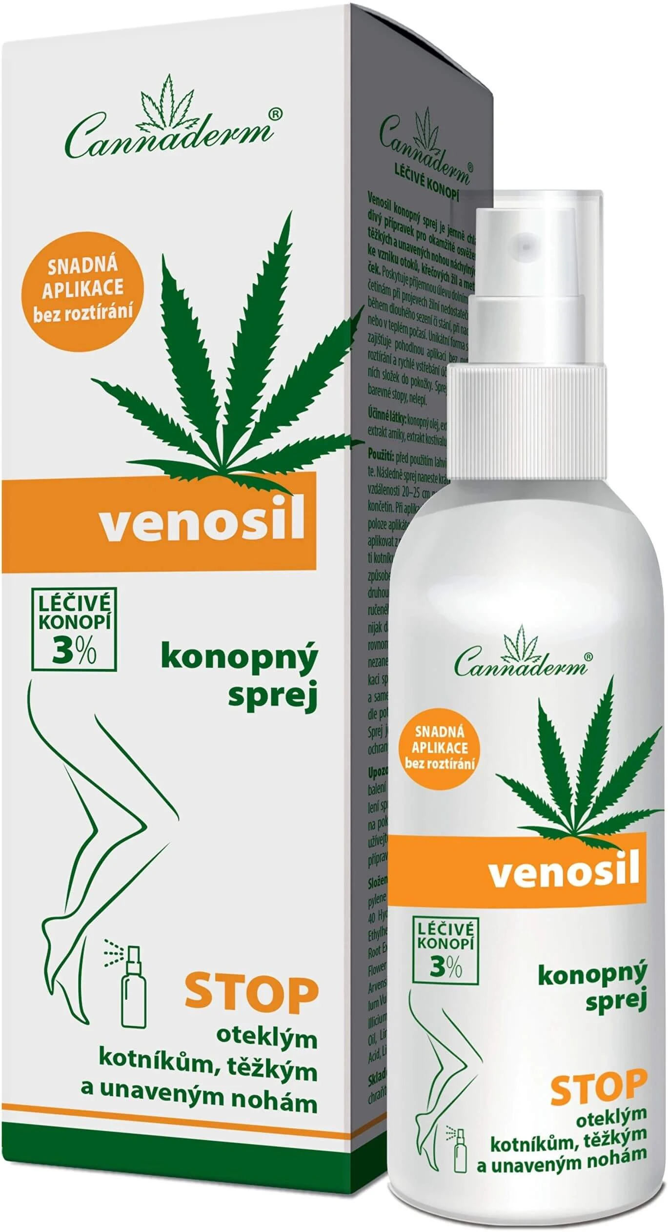 Cannaderm Venosil Spray de cânepă 150 ml