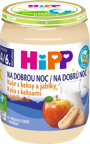 HiPP BIO Terci de noapte bună cu biscuiți și mere 190 g