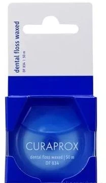 Curaprox DF 834 ață dentară cerată () cu aromă de mentă 1 buc 50 m