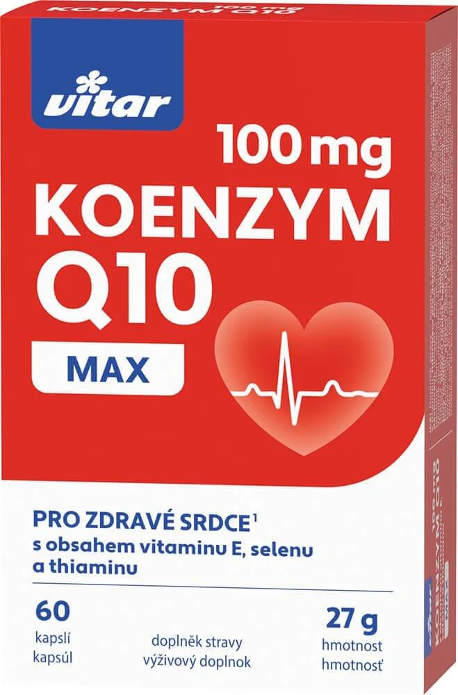 Vitar Coenzima Q10 100mg + E + Se + tiamină 60 capsule
