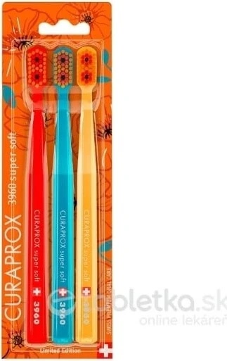 CURAPROX CS 3960 super moale, Wolf Poppy Edition 1×3 buc, periuță de dinți