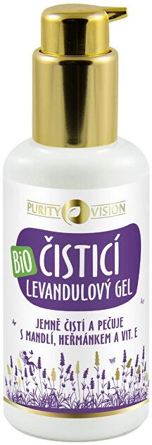 Purity Vision Gel de curățare lavanda cu migdale, mușețel și vit. E BIO 100 ml