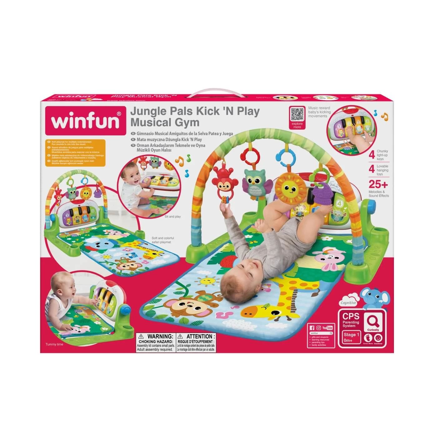 Centru de activitati muzical Prietenii din jungla, 0 luni+, Winfun