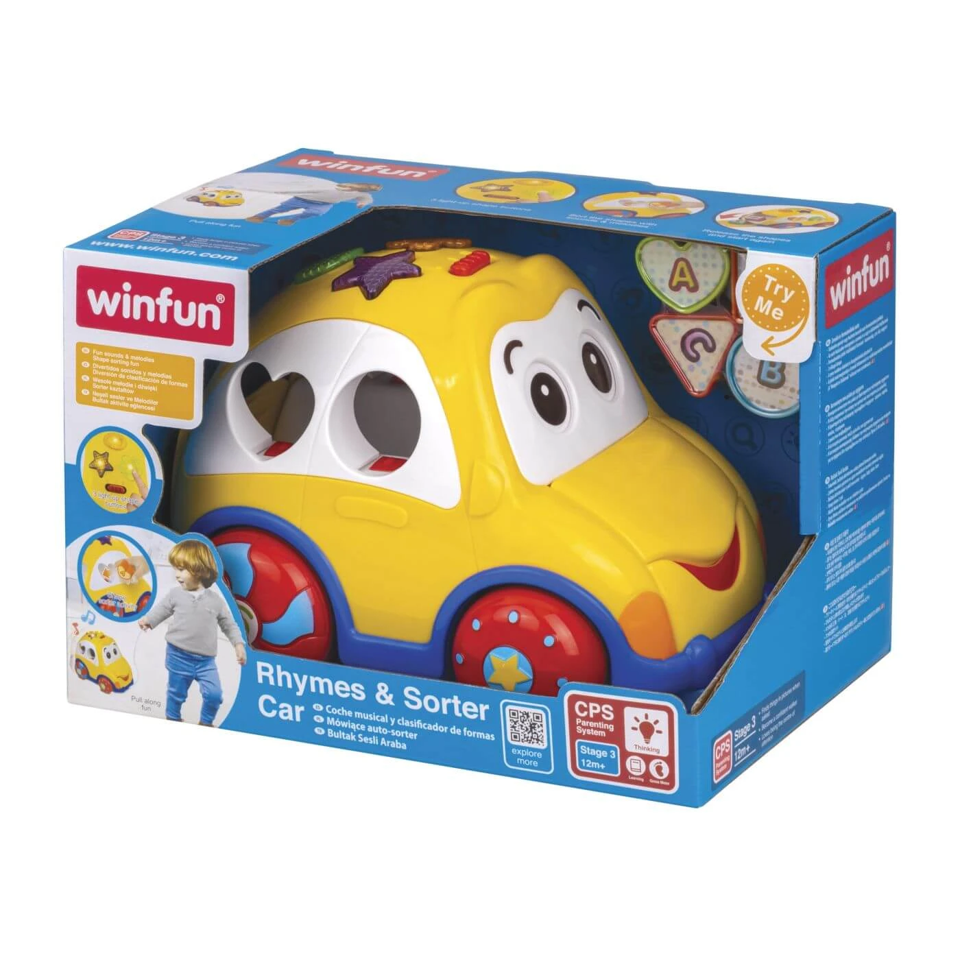 Jucarie cu sunete Masina de Sortat Forme, + 1 an, Winfun