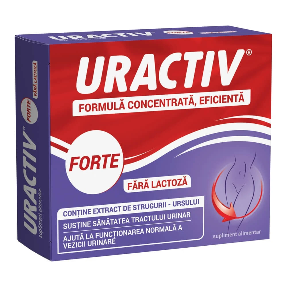 Pachet Uractiv Forte fără lactoză, 20 + 16 capsule, Terapia 