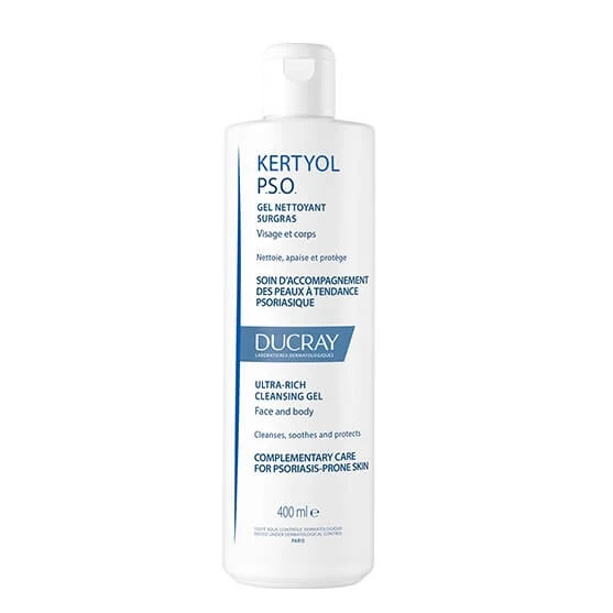 Ducray Kertyol P.S.O Gel de curățare facială și corporală pentru psoriazis, 400 ml