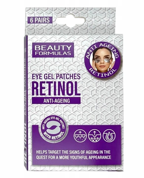 Beauty Formulas Plasturi anti-îmbătrânire pentru ochi cu retinol, 6 perechi