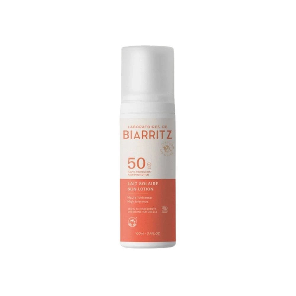 Laboratoires De Biarritz Suncare Products Lapte organic de protecție SPF50 Ideal pentru pielea uscată 100ml