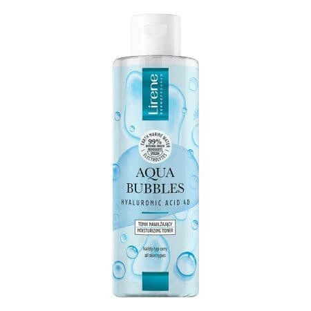 Toner facial revigorant cu acid hialuronic Aqua Bubbles, 200 ml, Lirene