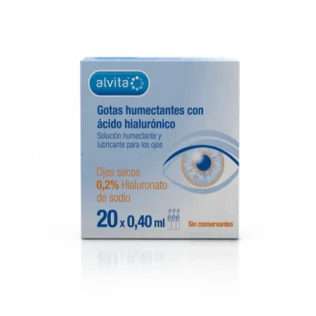 Alvita picături hidratante cu acid hiluronic 20 doză unică 0.4ml