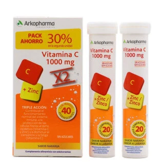 ArkoVital DUPLO Vitamina C 2x20 comprimate efervescente