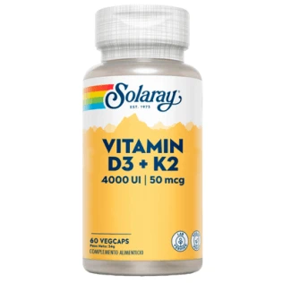 Solaray Vitamina D3 + K2 - 60 VegCaps
