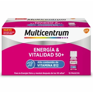 Multicentrum Energia & Vitalidad 50+ Aromă de zmeură 30 sticle