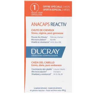 Ducray Anacaps Reactiv Seasonal Hair and Nails Căderea părului 3x30 caps