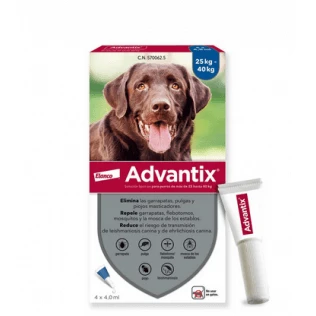 PIPETE ANTIPARAZITARE ADVANTIX 4,0 CÂINI +25KG 1 PIPETĂ