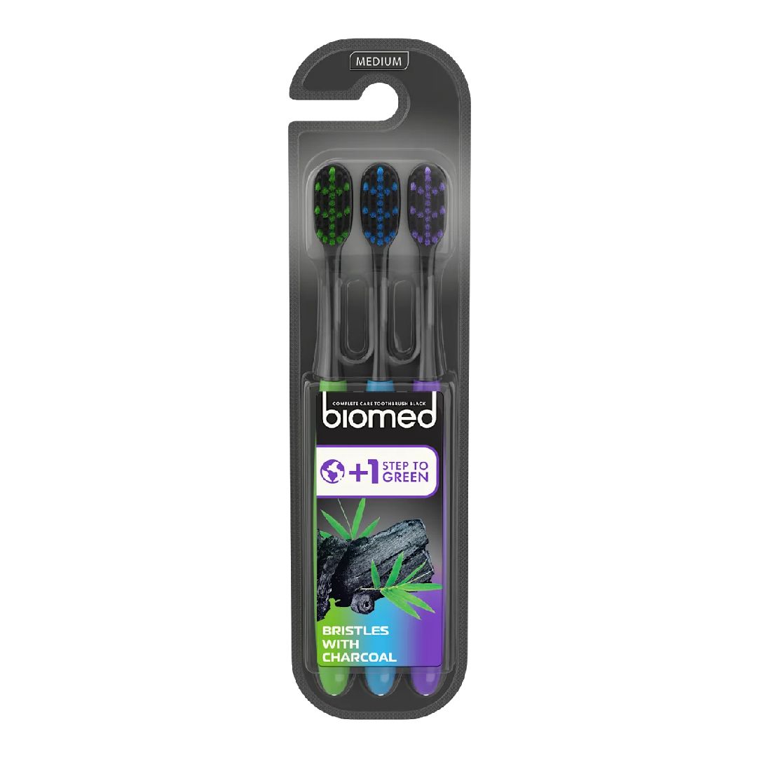 Set periute de dinti Black Three, medium, 3 bucati, Biomed