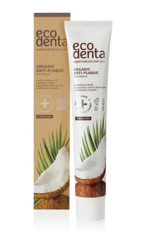 Pastă de dinți împotriva tartrului cu ulei de nucă de cocos și sare de zinc 75ml Ecodenta