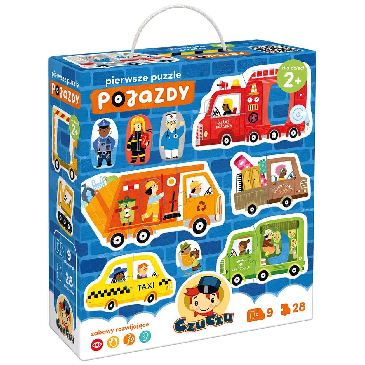 CzuCzu Primul Puzzle Vehicule, puzzle pentru copii, de la 2 ani, 28 elemente