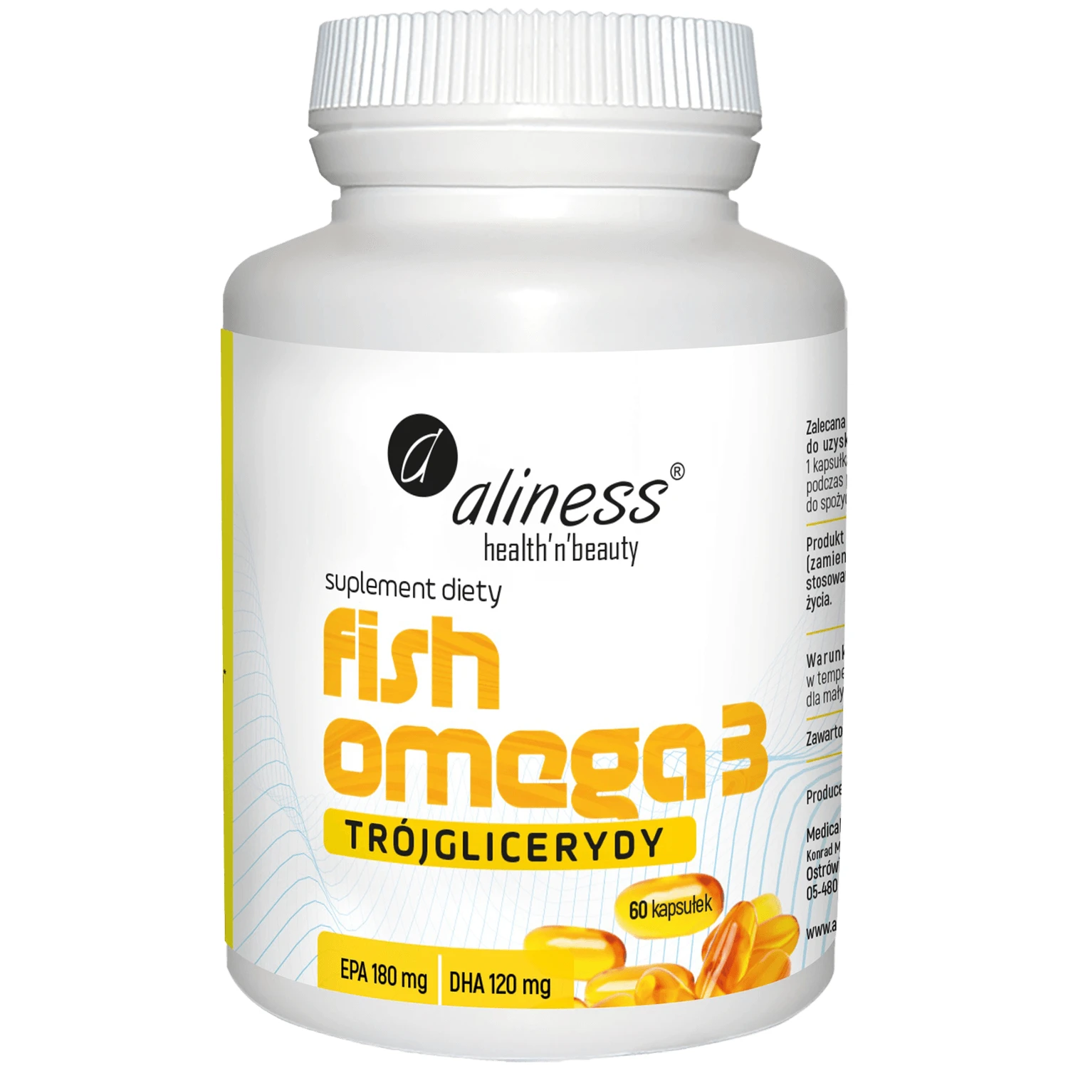Aliness Fish Omega3 Trigliceride 180/120 mg, 60 capsule