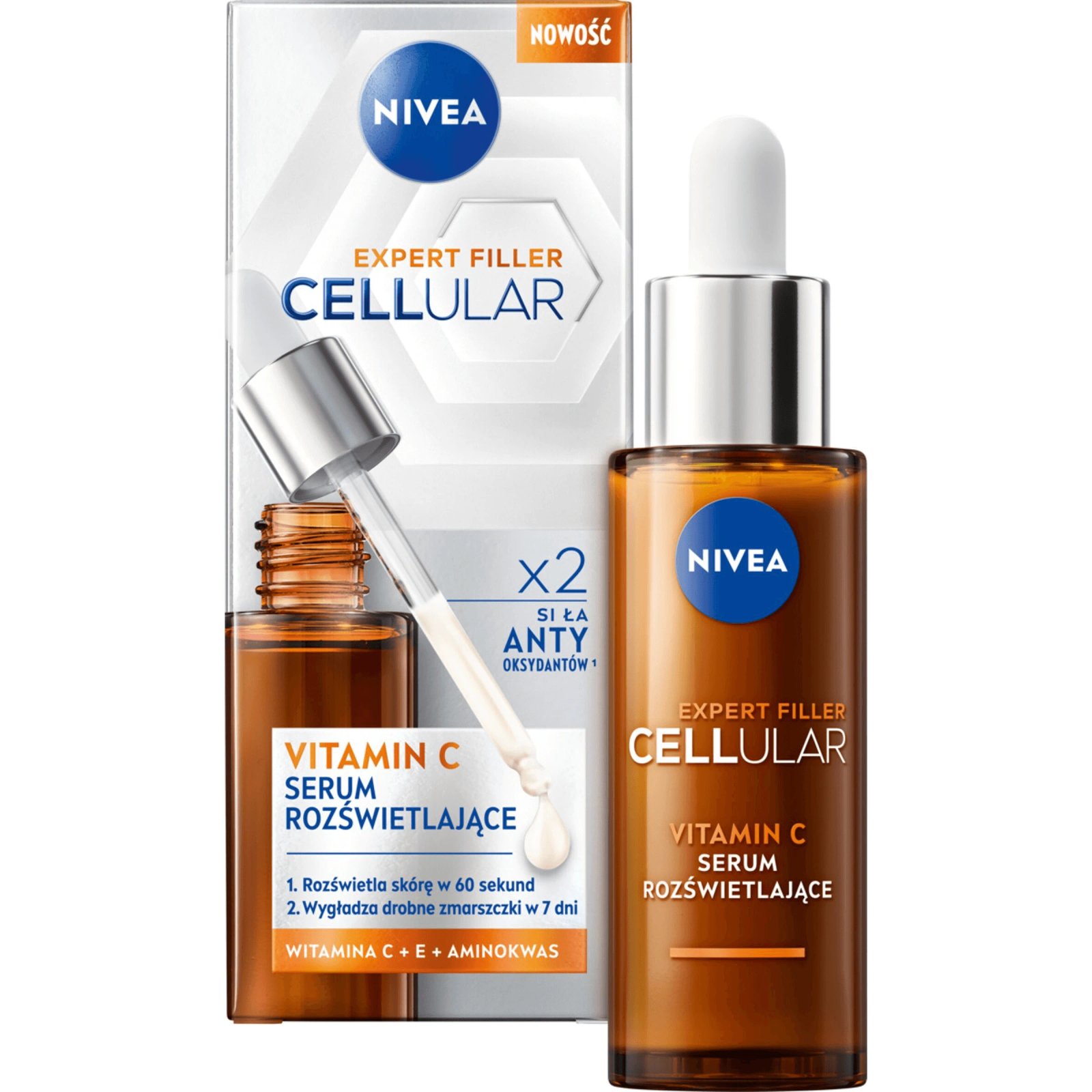 Nivea Cellular Expert Filler Vitamina C, ser iluminator, 30 ml