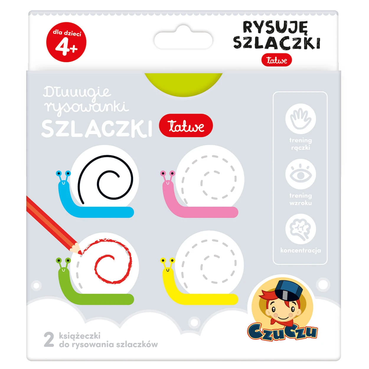 CzuCzu Dłuuugie rysowanki Rysuję szlaczki Easy, 2 cărți pentru copii, de la 4 ani