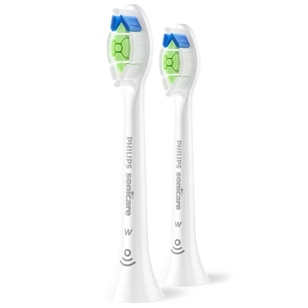 Philips, vârfuri de schimb pentru periuța de dinți sonică Sonicare W2 Optimal White, alb, 2 bucăți
