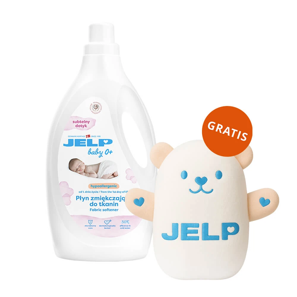 Jelp Baby 0+, balsam hipoalergenic, atingere subtilă, 2 l + ursuleț de pluș gratuit