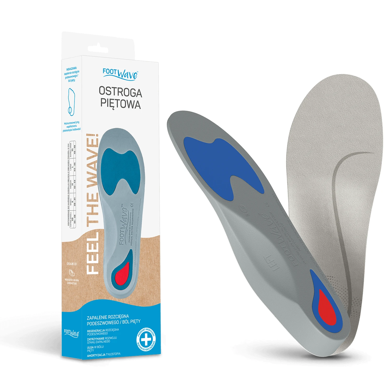 FootWave Heel Spur, tălpi ortotice, XSmall, 35-38, 1 pereche