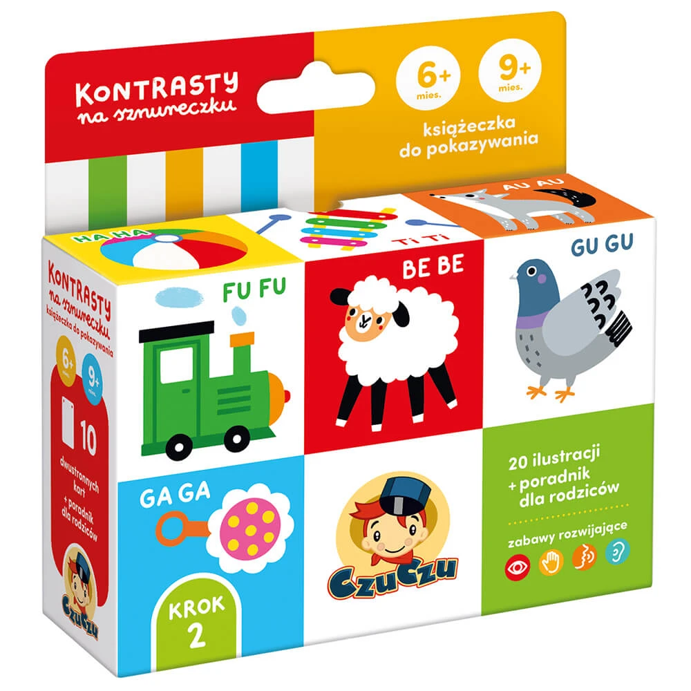 CzuCzu Contraste pe un fir, carte pentru copii, 6-9 luni