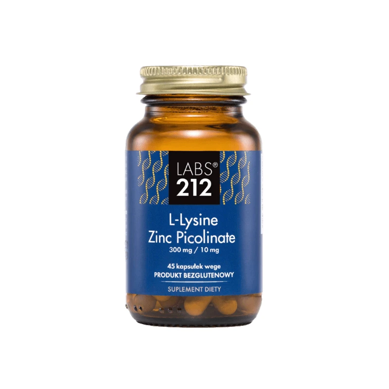 Labs212 L-Lizină Zinc Picolinat, lizină + zinc, 45 capsule